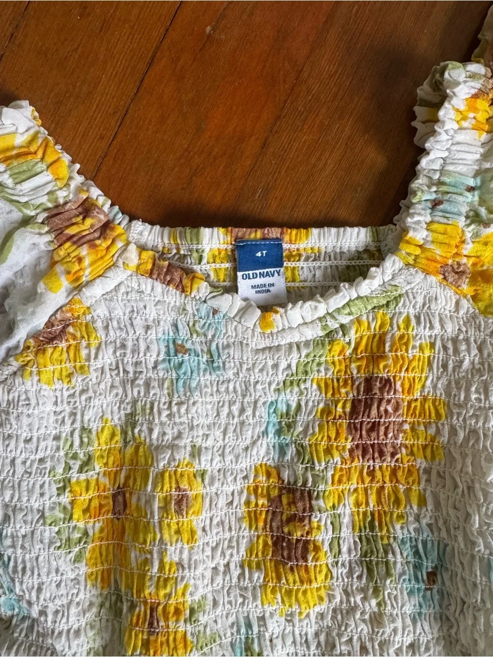 Mommy & Me 3 peice Sunflower Print White & Yellow Set